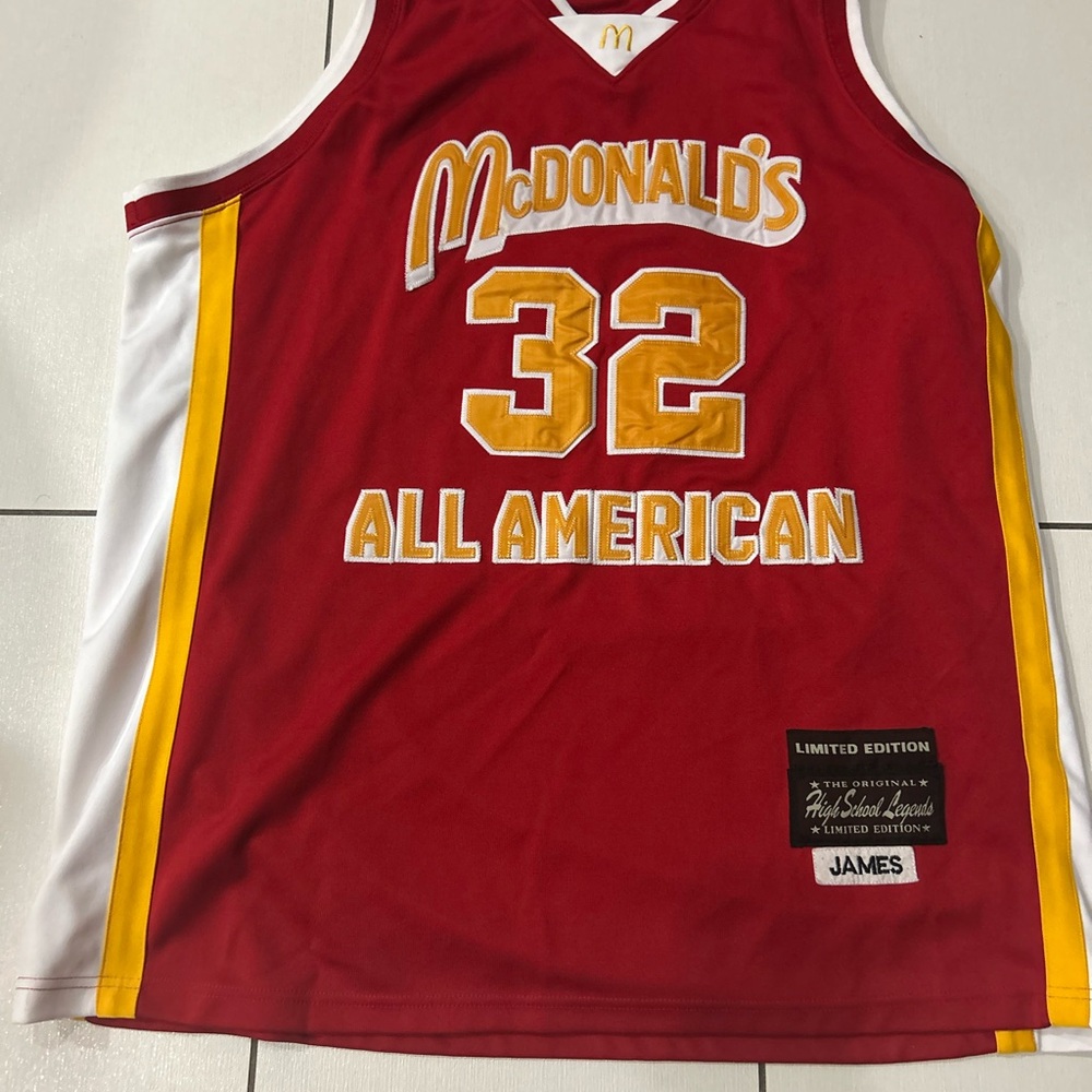 McDonald's Red & Yellow 'All American' Basketball Jersey #32